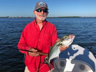 Capt. Ed Hurst shown here recently fishing Sarasota Bay.