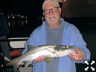 Al Joseph, from Cape Coral, with his first snook on a fly.
