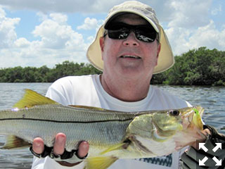 Jack McCulloch, from Lakewood Ranch, with a Tampa Bay, snook caught and released on a CAL jig with a shad tail while fishing with Capt. Rick Grassett in a previous September.