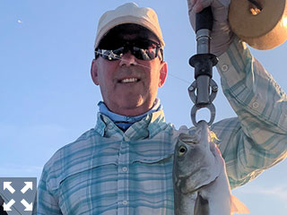 Lyle Beckwith, from Alexandria, VA had great action catching and releasing  blues, Spanish mackerel and trout on flies while fishing Sarasota Bay with Capt. Rick Grassett.