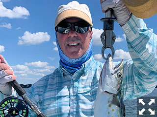 Lyle Beckwith had plenty of action most of the day catching and releasing fish on Sarasota Bay with Capt. Grassett.