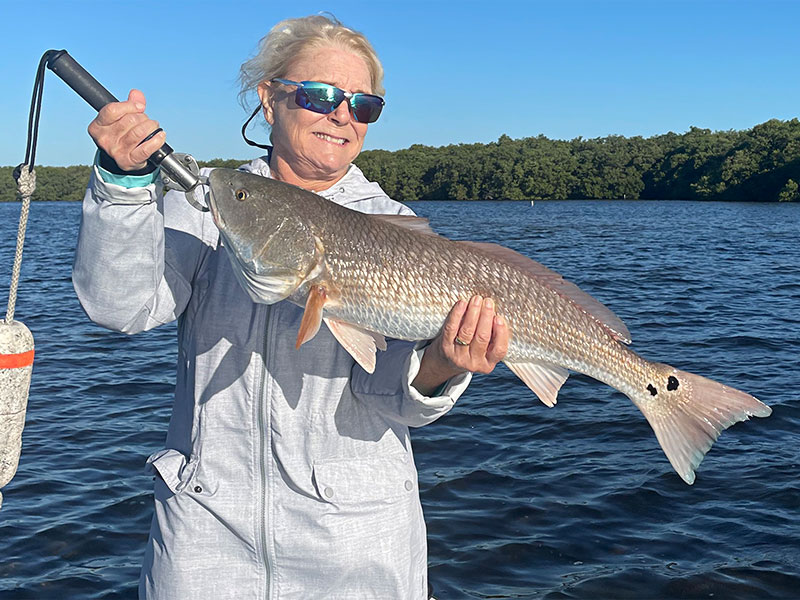 Carol, a local from Longboat Key with a nice Red.