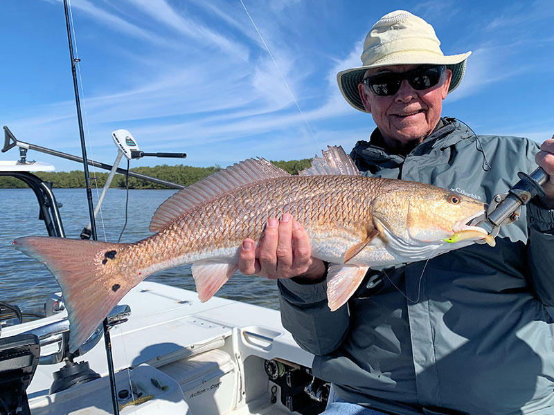 Eric Mueller, also from IL, had some action catching and releasing reds on a couple of different trips in Sarasota Bay and Gasparilla Sound with Capt. Rick Grassett.