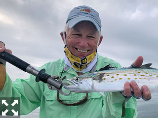 Ray Hutchinson also had good action catching and releasing Spanish mackerel on Clouser flies while fishing deep grass flats of Sarasota Bay with Capt. Rick Grassett in a previous March.