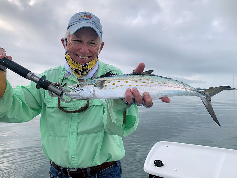 Ray Hutchinson also had good action catching and releasing Spanish mackerel on Clouser flies while fishing deep grass flats of Sarasota Bay with Capt. Rick Grassett in a previous March.