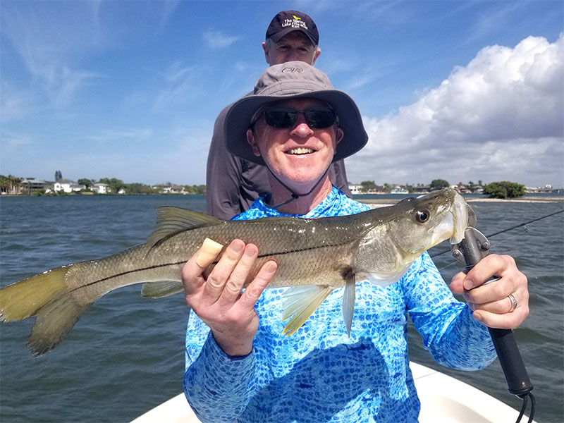 Joe with a nice 25 inch Snook he caught and released.