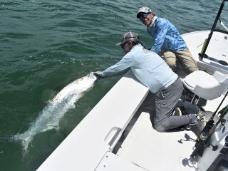 Dan Reinhart, from VT, caught and released his first Tarpon.