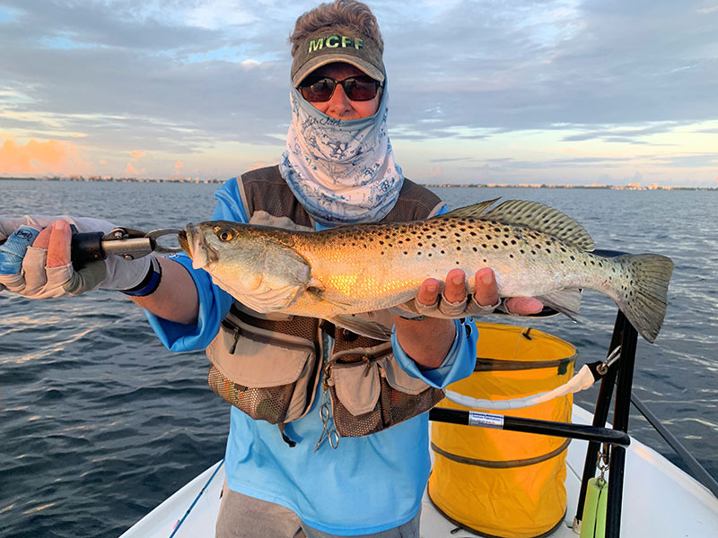 Beat the heat by fishing early in the day and you might catch some trout on the flats at that golden hour of the morning.