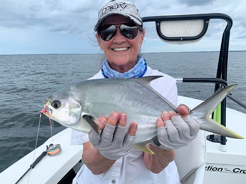 Pat Beckwith , from, Sarasota, with a nice pompano.