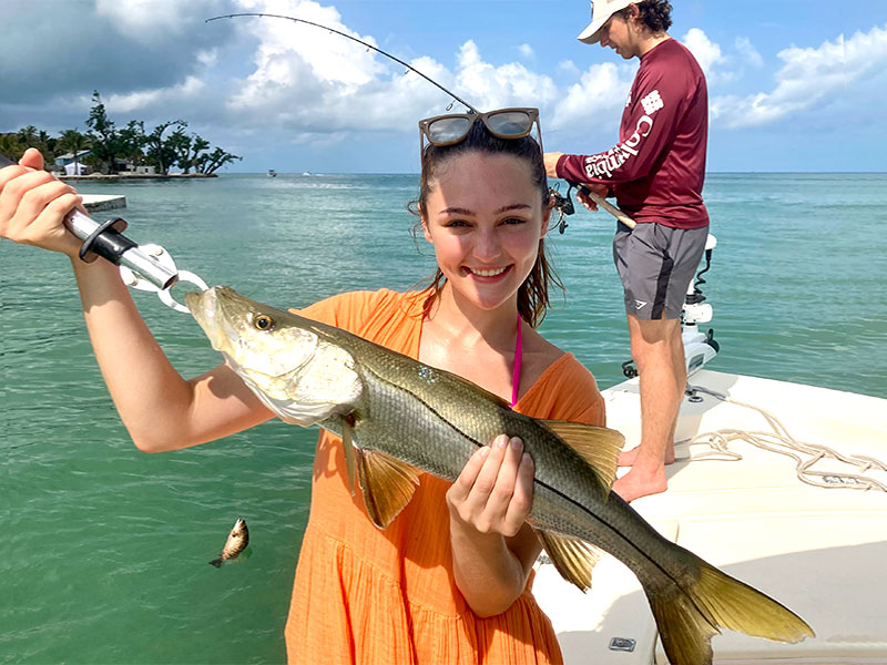 This young lady was thrilled with her catch.