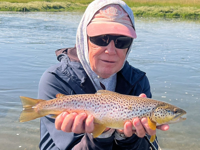 Ray Hutchinson, from MI, with a Montana brown trout.