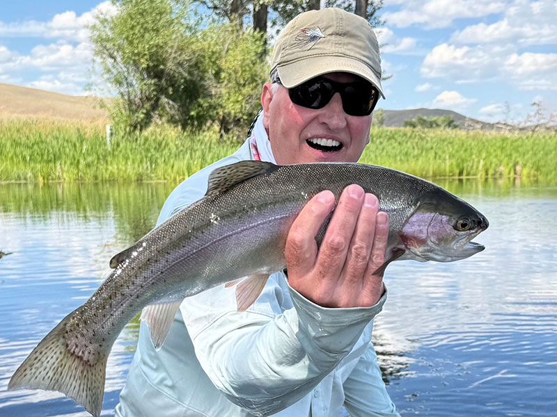 Tim Siegel, from IN, with a Montana rainbow trout.