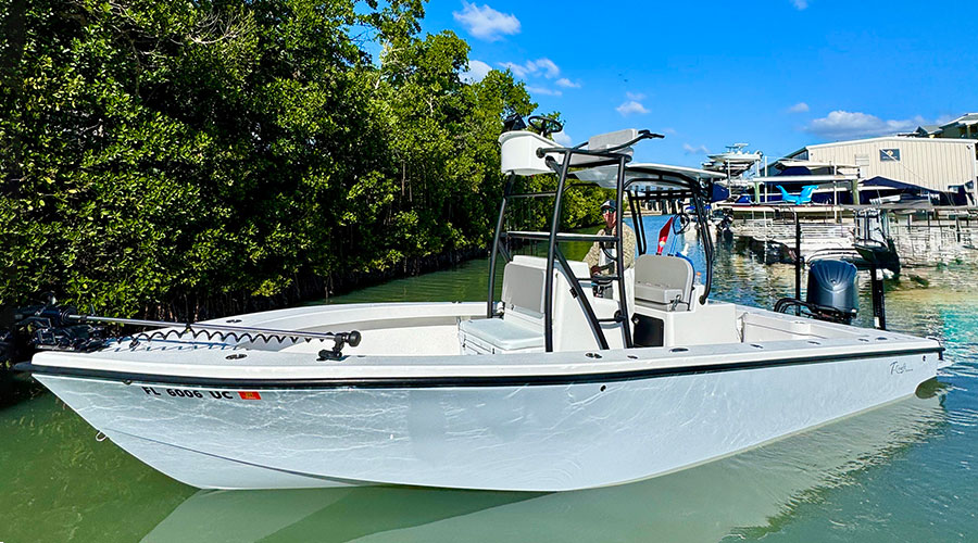 Captain Hunter Naeve aboard his boat.