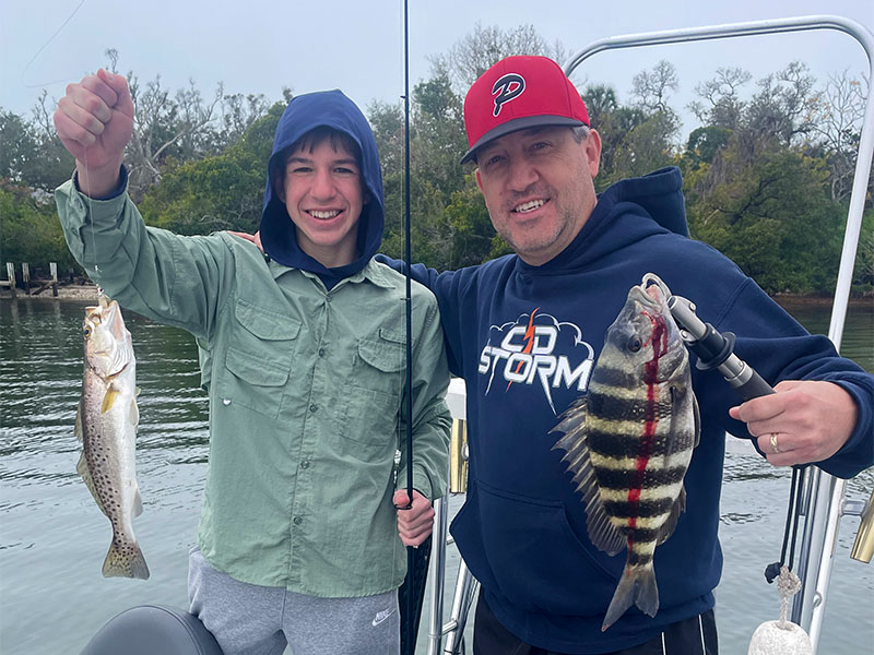 Chad, and his son Charlie, from Pennsylvania, were all smiles while displaying their catch.