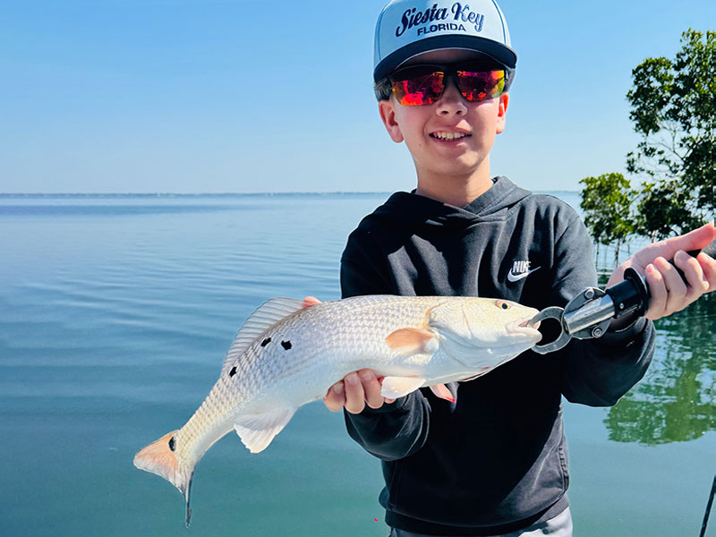 Young Nick caught an inshore slam trout/redfish/snook.