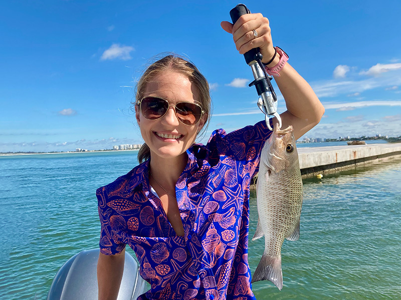Hannah, from Richmond VA, had a great day on the water with Capt. Kelly Kurtz.